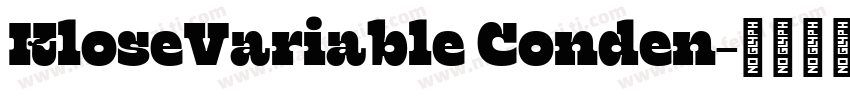 KloseVariable Conden字体转换